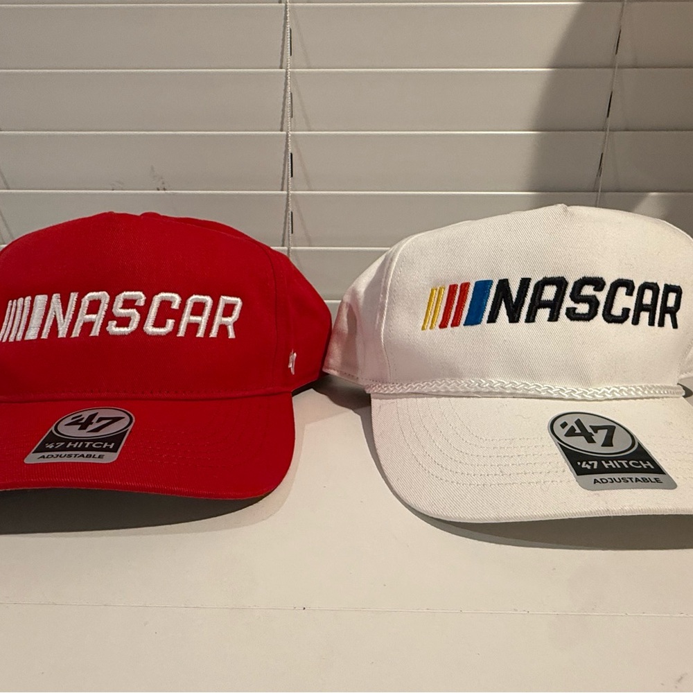NASCAR Red and White 47’ Caps Set